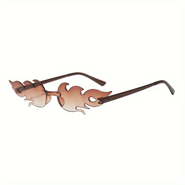 2024 Popular Model Decorative Glasses with a Coated Dual-Color Gradient Flame Design - Image 14