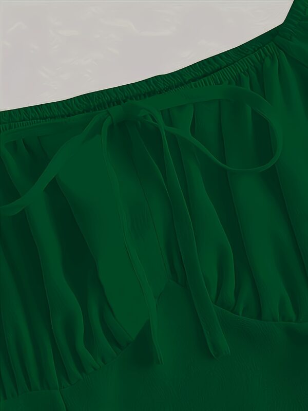 Elegant A-Line Long Sleeve Dress - Image 8