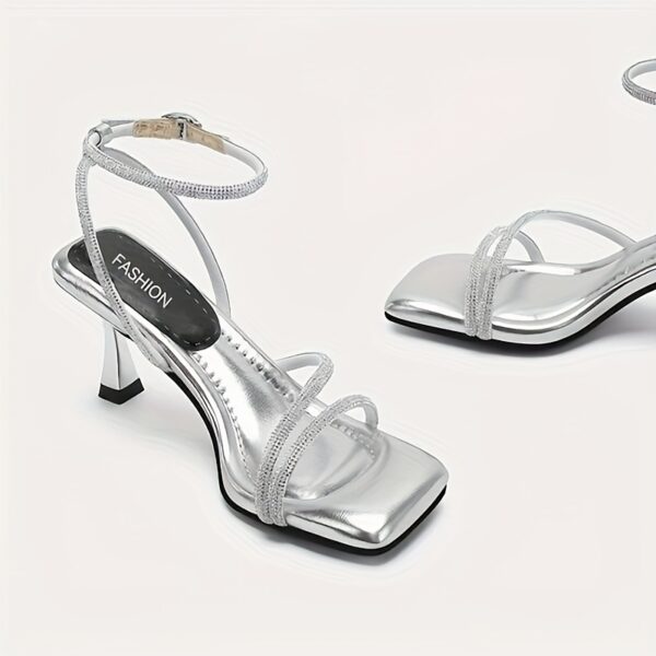 Elegant Sparkling Crystal Heels - Image 3