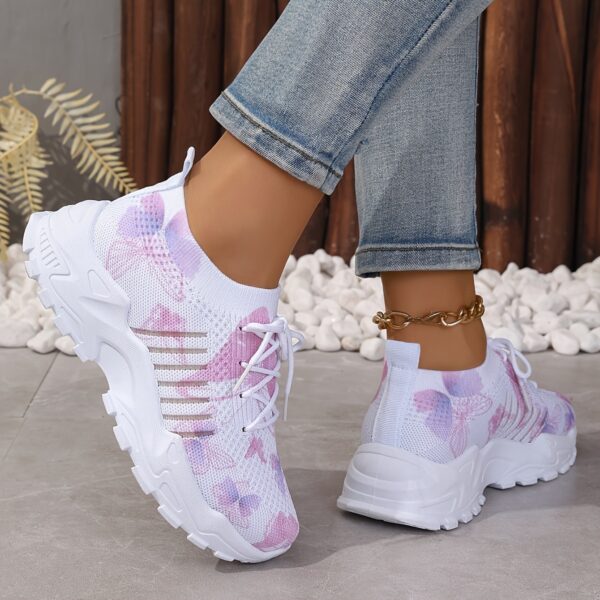 Women's Butterfly Pattern Sneakers - Image 13