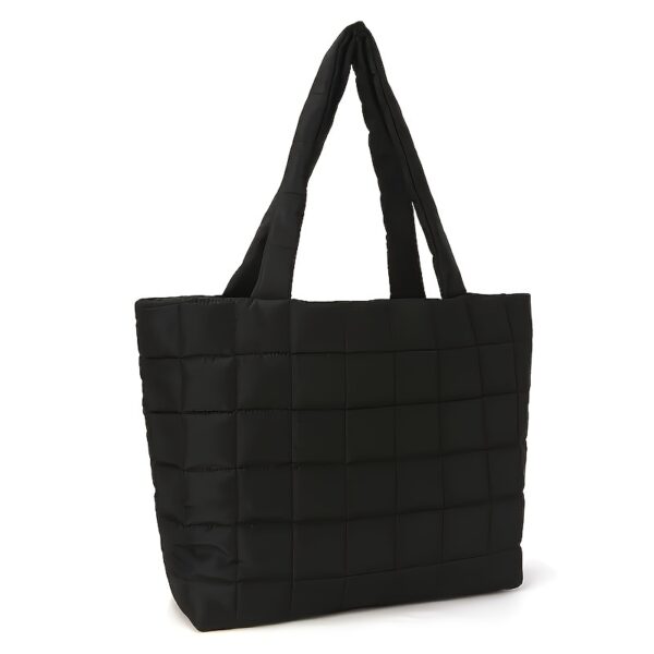 Women's Quilted Puffy Tote Bag - Image 2