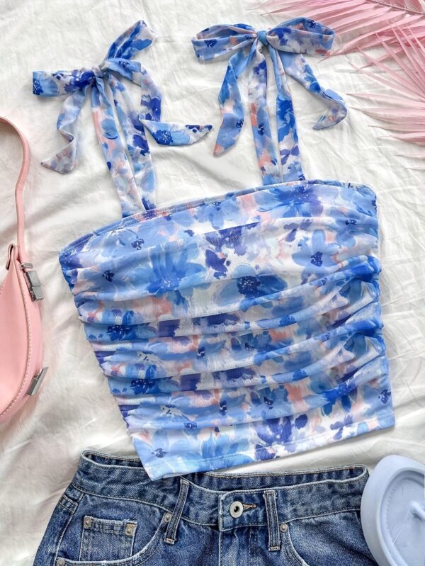 Summer outfits for women rose and other floral prints Top - Image 4