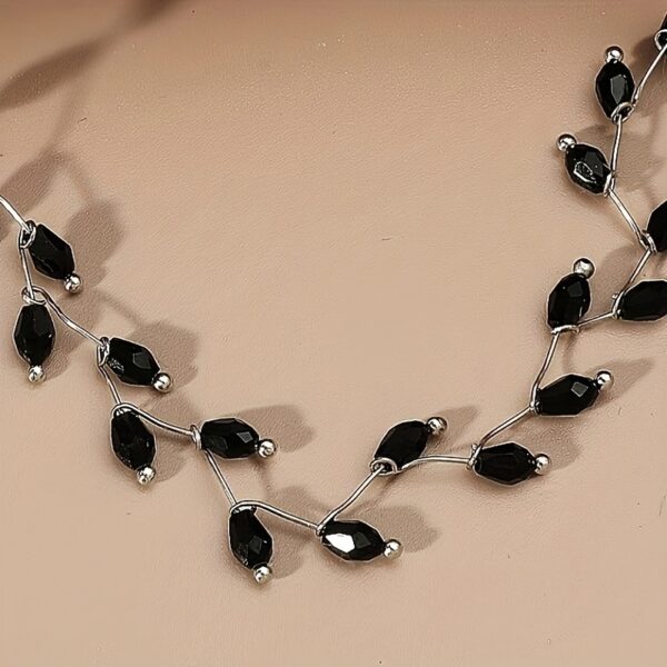 Black Beaded Wave Choker Necklace Sexy Style Vintage Collar Necklace Prom Party Jewelry - Image 9