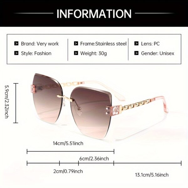 Verywork Women's Retro Square Frame Fashion Glasses - Image 6