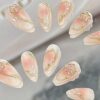 10pcs Of Wearable Nail Art Almond Shaped Handmade Nail Art - Image 2