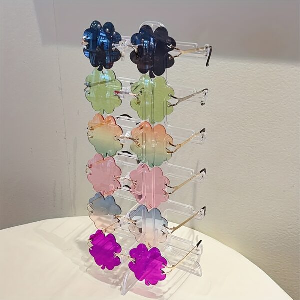 Women's Oversized Four-Leaf Clover Fashion Glasses - Image 12