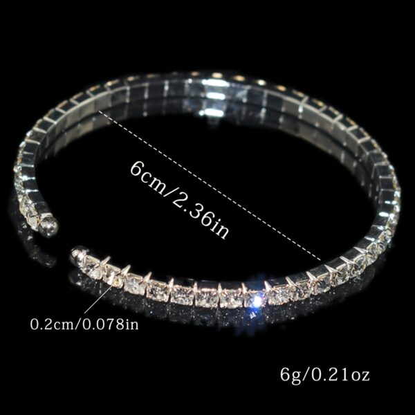 Elegant Silvery-Plated Cubic Zirconia Bracelet - Image 10