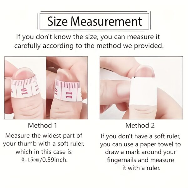 10pcs Handmade Medium-Length Trapezoid Press-On Nails - Image 6