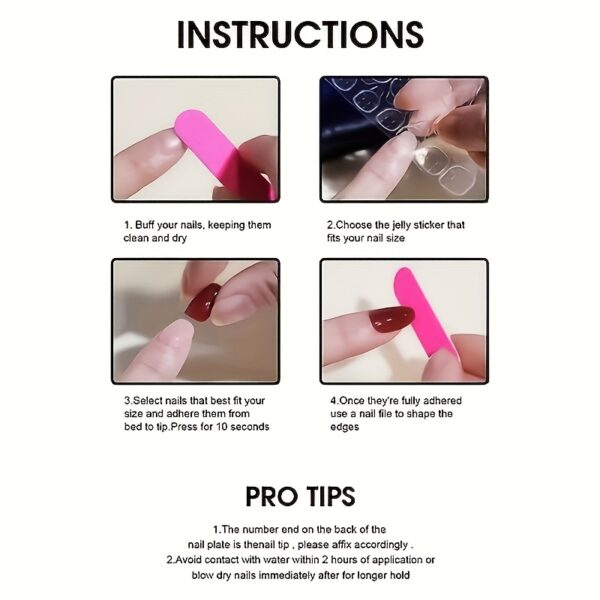10pcs High-End Handmade Rose Jelly Butterfly Fake Nails - Image 6