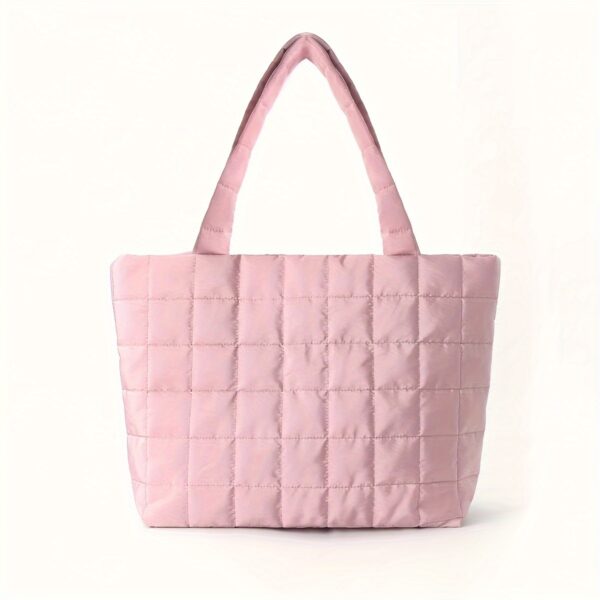 Women's Quilted Puffy Tote Bag - Image 4