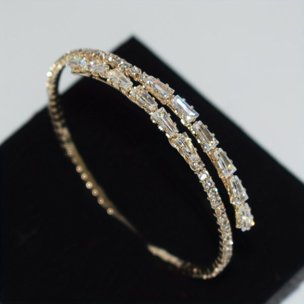 Elegant Silvery-Plated Cubic Zirconia Bracelet - Image 3