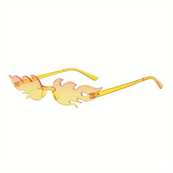2024 Popular Model Decorative Glasses with a Coated Dual-Color Gradient Flame Design - Image 12
