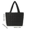 Women's Quilted Puffy Tote Bag - Image 3