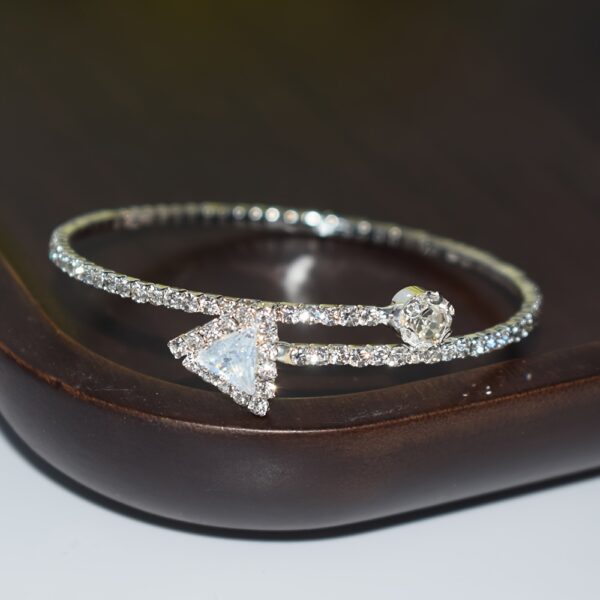 Elegant Silvery-Plated Cubic Zirconia Bracelet - Image 4