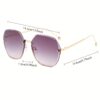 Fashionable Frameless Gradient Color Fashion Glasses - Image 4