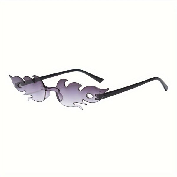 2024 Popular Model Decorative Glasses with a Coated Dual-Color Gradient Flame Design - Image 3