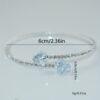 1 pc Elegant Silver-Tone Open-End Heart-Shaped Zirconia Bracelet - Image 4