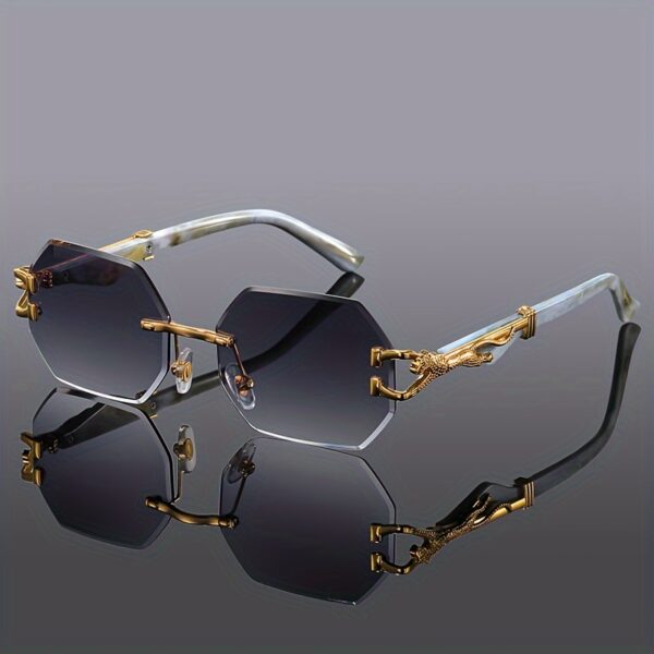 Geometric Leopard Print Sport Glasses For Women - Image 7
