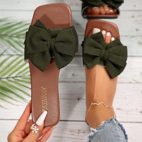 Women's Bowknot Decor Slide Sandals - Image 10