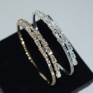 Elegant Silvery-Plated Cubic Zirconia Bracelet