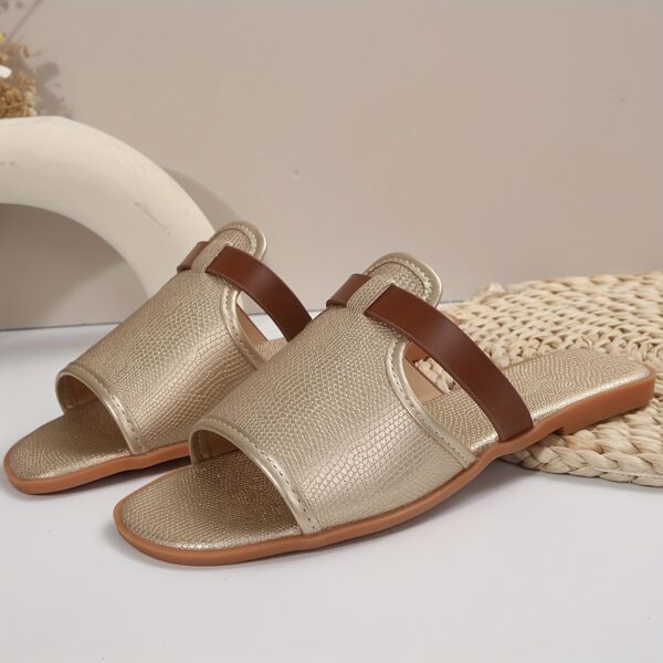 Women's Solid Color Casual Slides - Image 5