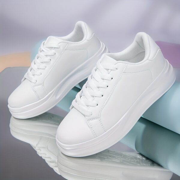Women's White Low-Top Sneakers