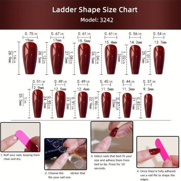 Sparkling Butterfly Long Nails 24pcs Ballet Nails - Image 5