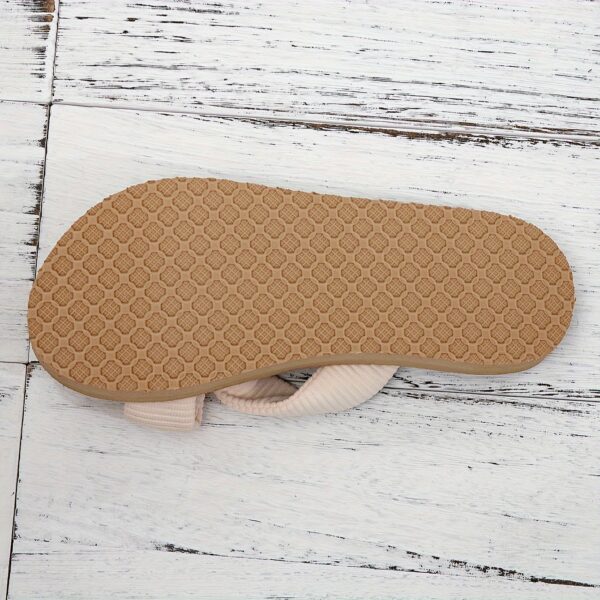 Women'S Beige Jewel Embroidery Flat Sandals - Image 5