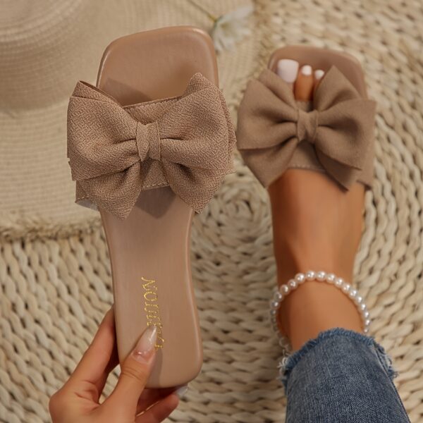 Women's Bowknot Decor Slide Sandals - Image 9