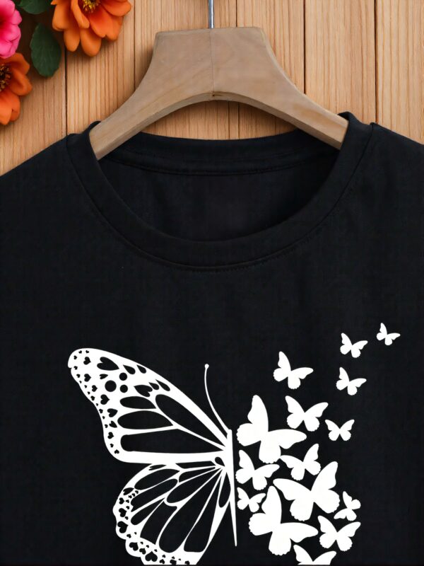 Women'S T-Shirt with Butterfly Print - Image 5
