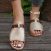 Women's Solid Color Casual Slides - Image 10