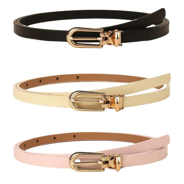 Women's Fashion Adjustable Metallic Buckle Belt - Image 4