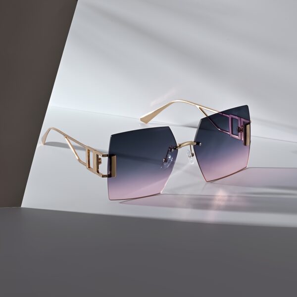 1pc of retro frameless rectangular glasses - Image 3