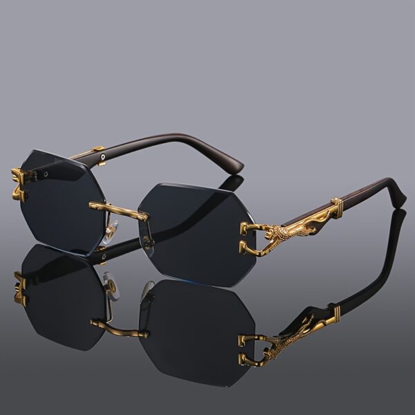 Geometric Leopard Print Sport Glasses For Women - Image 3