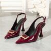 Women'S Elegant Pointed-Toe Stiletto Heel Sandals with Metal Buckle Ankle Strap - Image 11