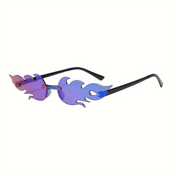 2024 Popular Model Decorative Glasses with a Coated Dual-Color Gradient Flame Design - Image 19