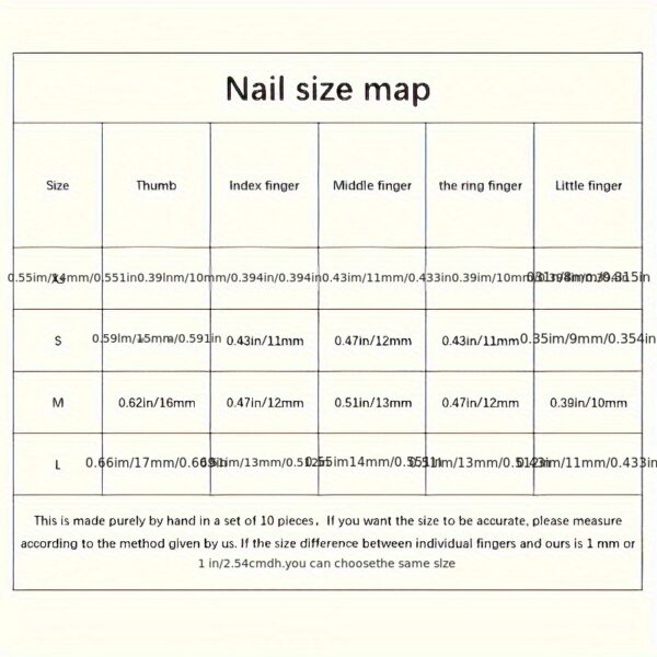 10pcs Of Wearable Nail Art Almond Shaped Handmade Nail Art - Image 7