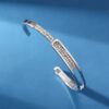 1pc Geometric Inlaid Synthetic Zirconia Bracelet - Image 7