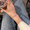 1pc Geometric Inlaid Synthetic Zirconia Bracelet - Image 3