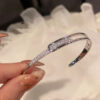 1pc Geometric Inlaid Synthetic Zirconia Bracelet - Image 2