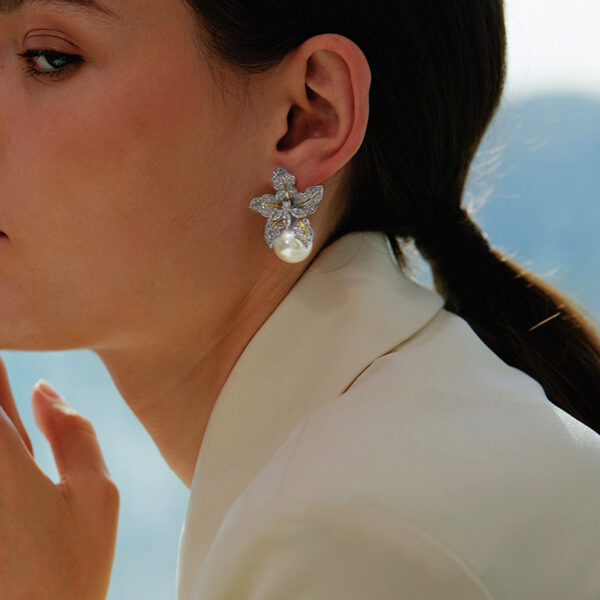 Gorgeous Flower Imitation Pearl Earrings - Image 8