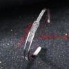 1pc Geometric Inlaid Synthetic Zirconia Bracelet - Image 4