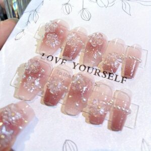 Starry Butterfly 002-Flower Pearl Fresh Nail Wear Nail