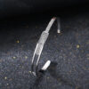 1pc Geometric Inlaid Synthetic Zirconia Bracelet - Image 5