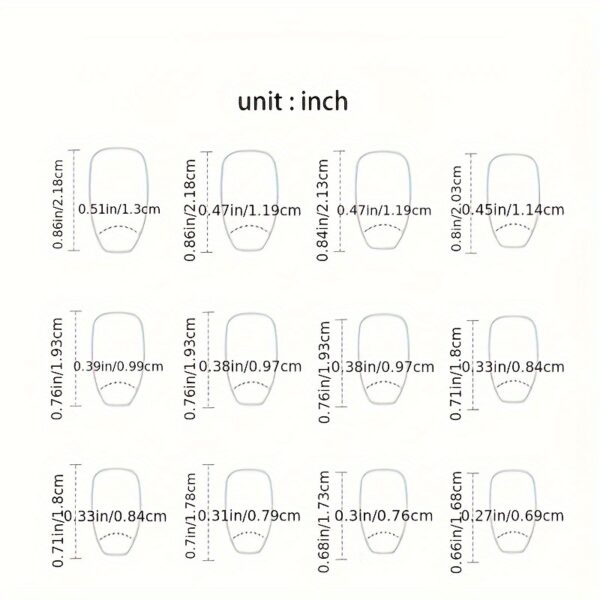 10pcs Of Wearable Nail Art Almond Shaped Handmade Nail Art - Image 4
