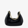 Luxe Black Link Hobo Handbag & Crossbody Bag - Image 3
