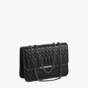 Noir Quilt Chain Crossbody Handbag & Shoulder Bag