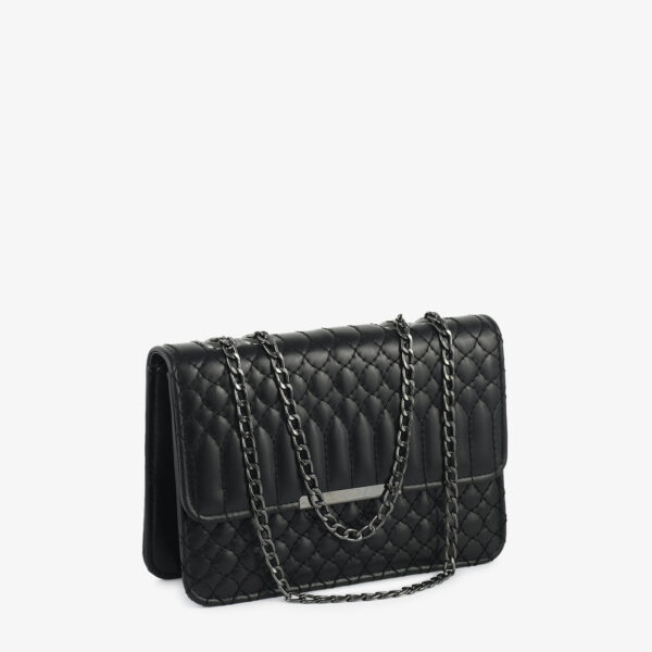 Noir Quilt Chain Crossbody Handbag & Shoulder Bag