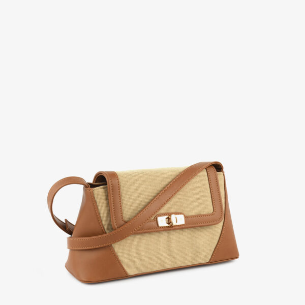 Brown Sandstone Accent Hobo Handbag & Crossbody Bag