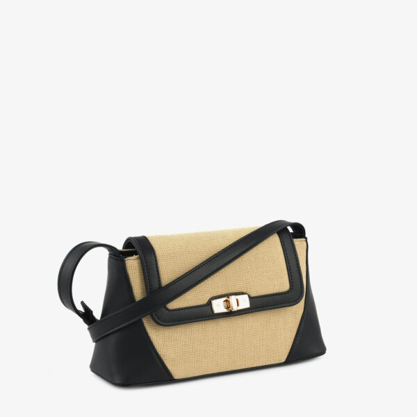 Black Sandstone Accent Hobo Handbag & Crossbody Bag